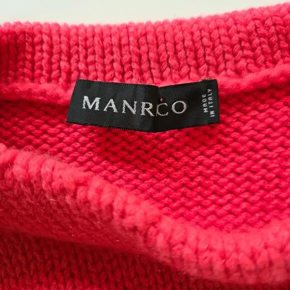 Manrico NEW Cashmere Sleeveless Sweater Pink Mock Neck Womens Size Small NWOT